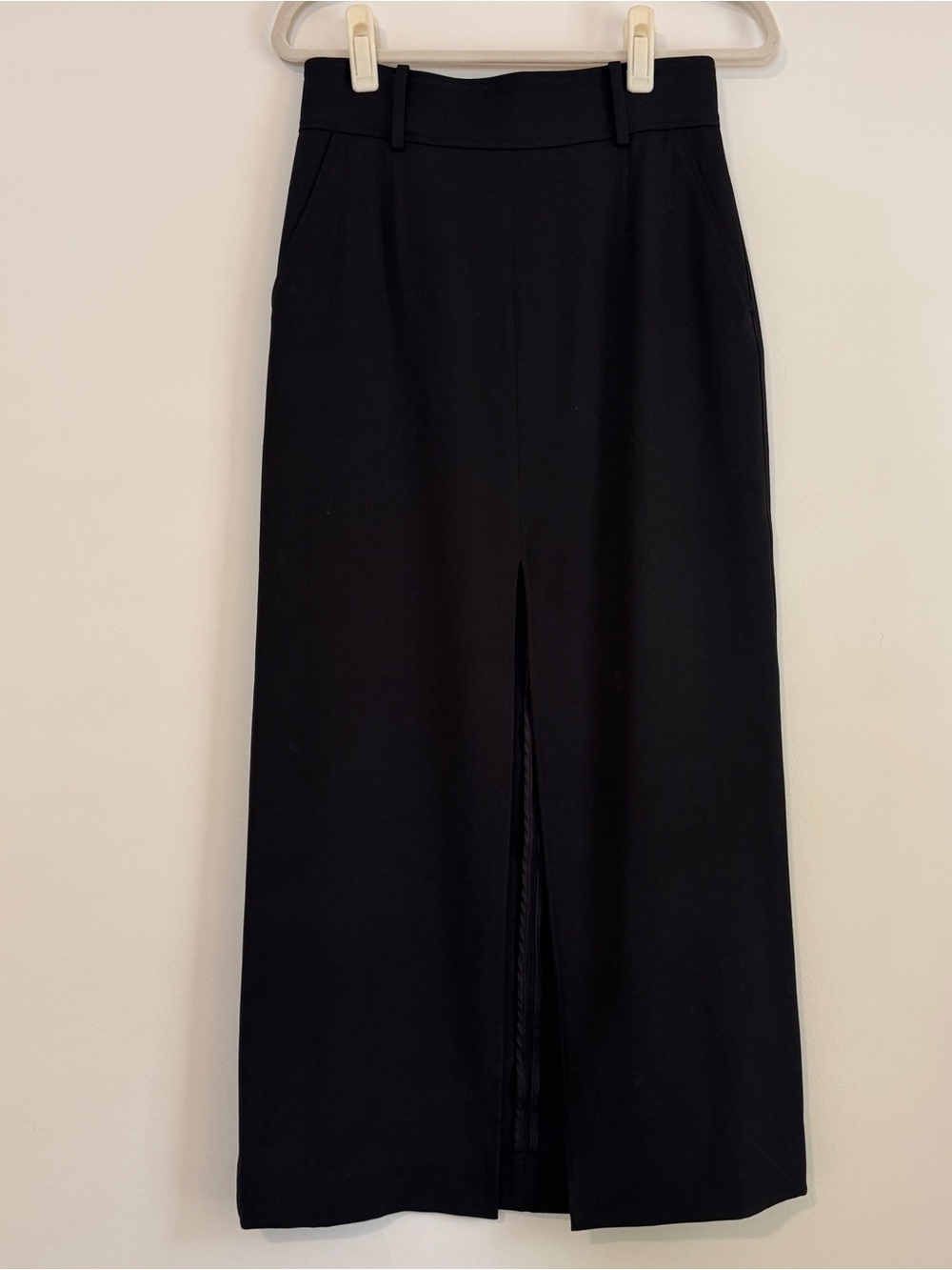& Other Stories Black Maxi Skirt with Front Slit